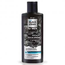 Black Clean for Men. Лосьон после бритья с активным углем, 150 мл.	